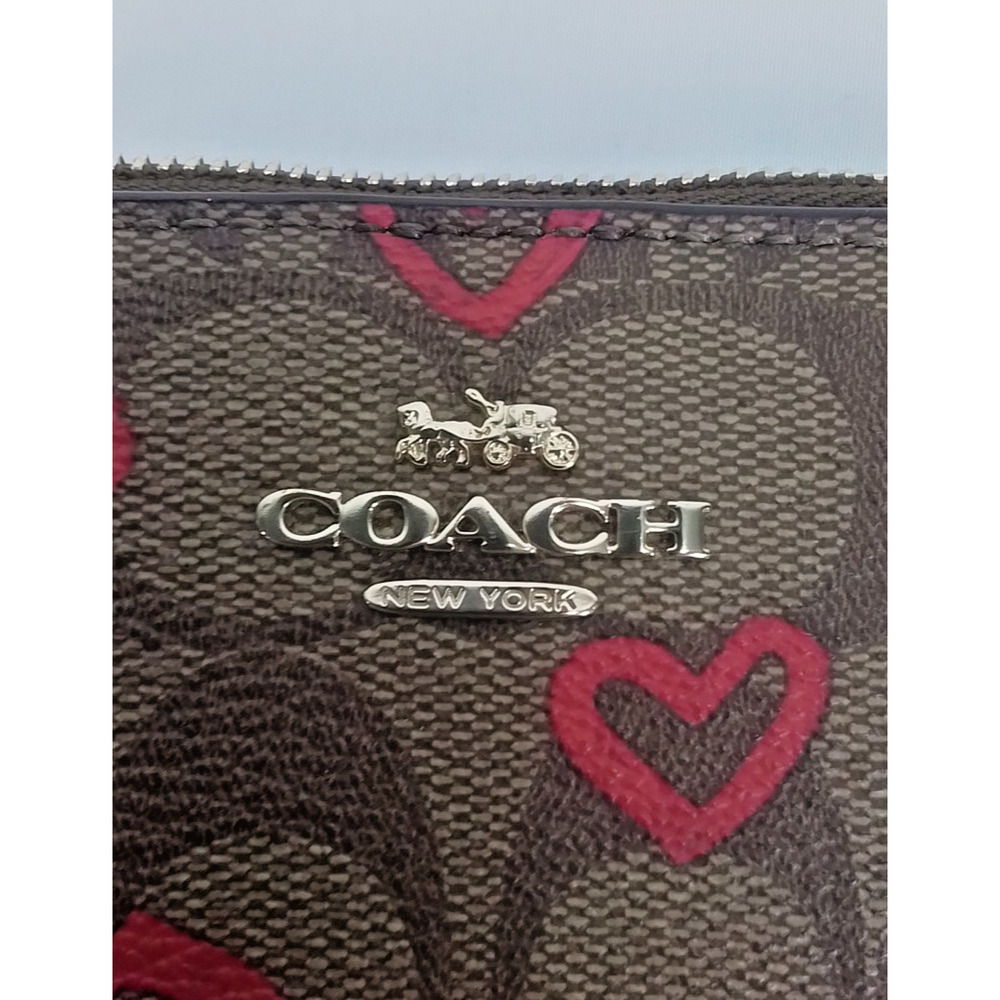 Coach Signature C Wallet W/ Hearts #J2406 - Picture 8 of 11